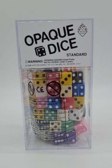 Picture of OPAQUE DICE JAR 100CT