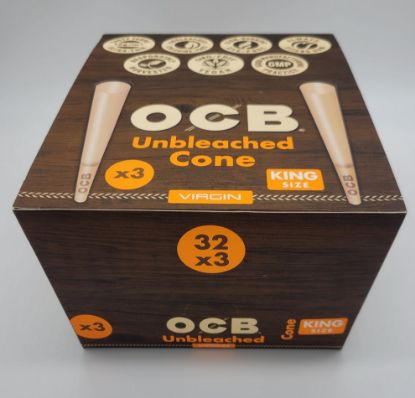 Picture of OCB UNBLEACHED CONE 3PACKS 32CT