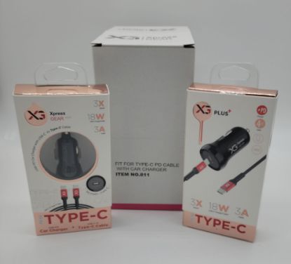 Picture of XG PD CAR CHARGER W/TYPE C TO TYPE C (I#811) 6CT