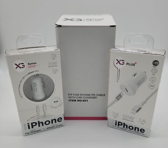 Picture of XG PD CAR CHARGER W/TYPEC TO IPHONE (I#801) 6CT