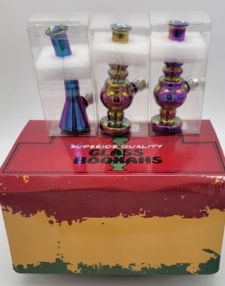Picture of GLASS HOOKAH RAINBOW 12CT