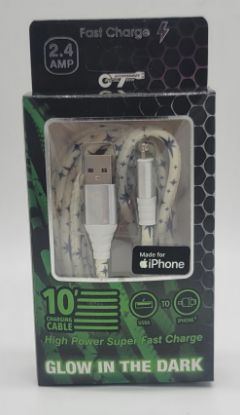 Picture of 10FT IPHONE TO USB GLOW IN THE DARK 1 CT