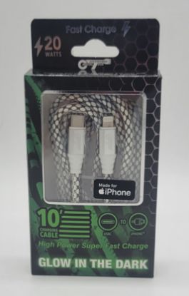 Picture of 10FT IPHONE TO TYPE-C GLOW IN THE DARK 1 CT