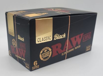 Picture of RAW CONE BLACK 1 1/4 CLASSIC 6 CONES