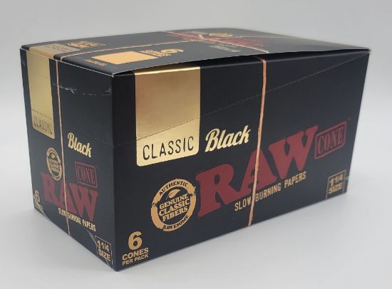 Picture of RAW CONE BLACK 1 1/4 CLASSIC 6 CONES