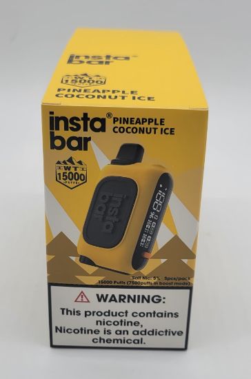 Picture of INSTA BAR PINEAPPLE COCONUT ICE 15000 PUFF 5 CT