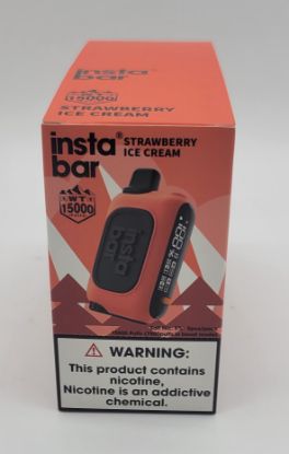 Picture of INSTA BAR STRAWBERY ICE CREAM 15000PUFF 5CT