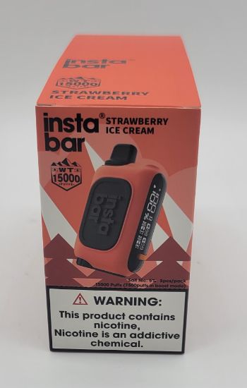 Picture of INSTA BAR STRAWBERY ICE CREAM 15000PUFF 5CT