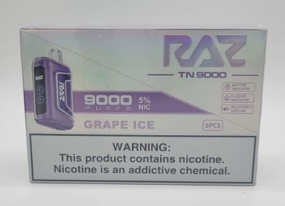Picture of RAZ GRAPE ICE 9000 PUFF 5CT