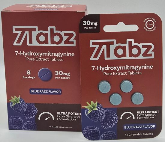 Picture of 7 TABZ 4 PILL BLUE RAZZ 30MG 10CT.